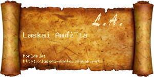 Laskai Amáta névjegykártya
